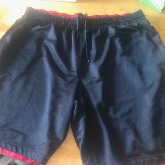 Red and Black Reversible Basketball Shorts - Picture 1 of 2